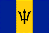Barbados National Flag Printed Flags - United Flags And Flagstaffs