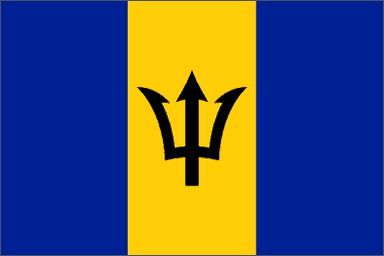 Barbados National Flag Printed Flags - United Flags And Flagstaffs