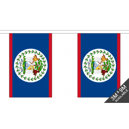 Belize Flag - Fabric Bunting Flags - United Flags And Flagstaffs