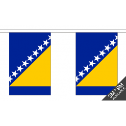 Bosnia & Herzegovina Flag - Fabric Bunting Flags - United Flags And Flagstaffs