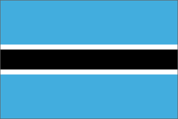 Botswana National Flag Printed Flags - United Flags And Flagstaffs