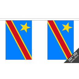 Copy of Congo DR Flag - Fabric Bunting Flags - United Flags And Flagstaffs