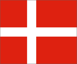 Denmark National Flag Printed Flags - United Flags And Flagstaffs