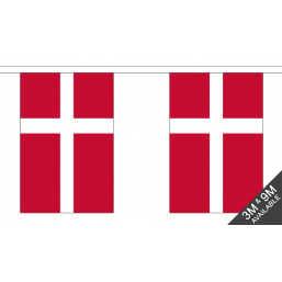 Denmark Flag - Fabric Bunting Flags - United Flags And Flagstaffs