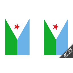 Djibouti  Flag - Fabric Bunting Flags - United Flags And Flagstaffs