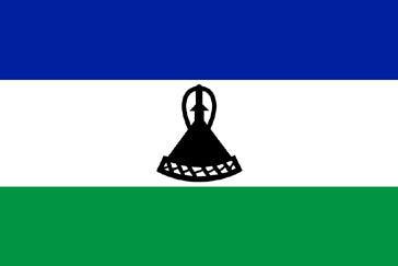 Lesotho National Flag Printed Flags - United Flags And Flagstaffs