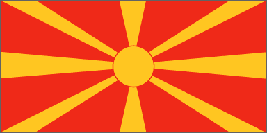 Macedonia National Flag Sewn Flags - United Flags And Flagstaffs