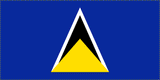 St Lucia National Flag Sewn Flags - United Flags And Flagstaffs