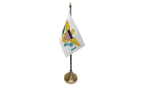 United States Virgin Islands Table Flag Flags - United Flags And Flagstaffs