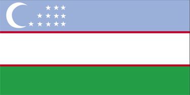 Uzbekistan National Flag Printed Flags - United Flags And Flagstaffs